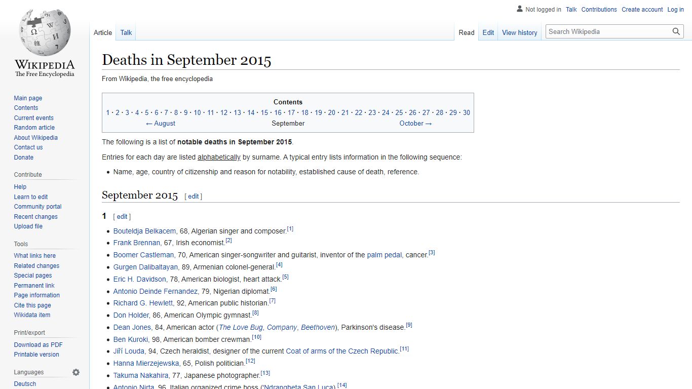 Deaths in September 2015 - Wikipedia